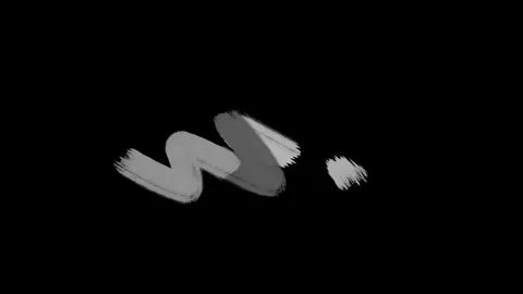 Dynamic solitary brush stroke in expressive motion against minimal dark canvas  Stock Footage 313558668
