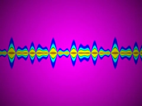 Dynamic sound wave analyzer: Digital audio equalizer transition effect on d.. Vídeos de archivo 335611827