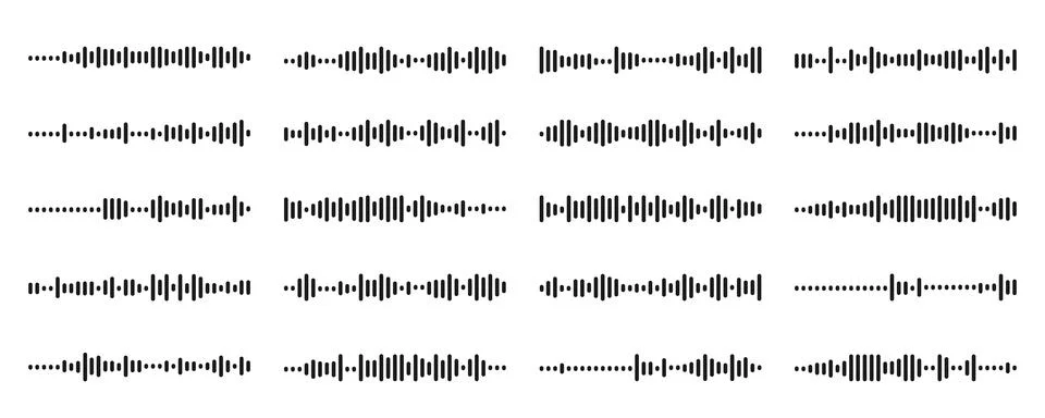 Dynamic Sound Wave Patterns Illustrazione stock