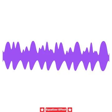 Dynamic Sound Waves Equalizer Vector Graphics for Music Enthusiasts Stock Illustration