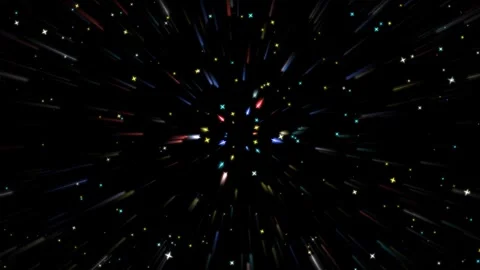 Dynamic Space Background with Shooting Stars and Colorful Light Streaks for.. Stock Footage 338216100