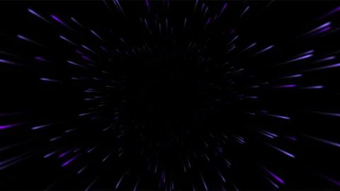 Dynamic Space Tunnel with Light Trails and Starfield Effect. 스톡 일러스트