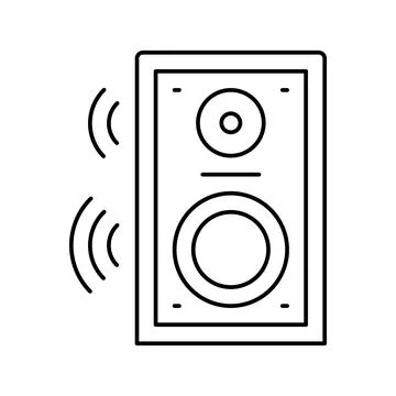 Dynamic speaker line icon vector illustration Stock Illustration