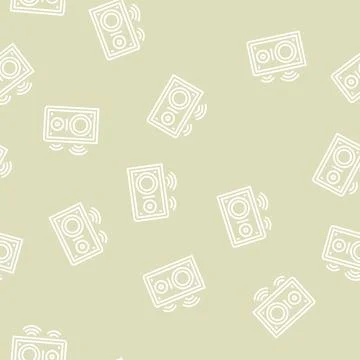 Dynamic speaker line seamless pattern Stock Illustration