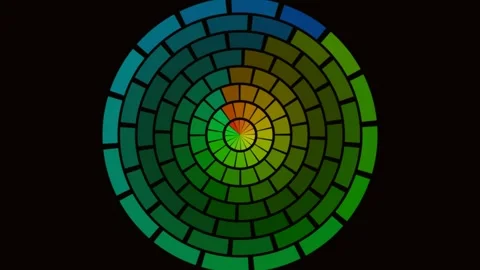 Dynamic spectrum gradient circle background, abstract color transitions Stock Footage 336836675