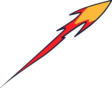 Dynamic Speed Arrow with Sharp Fire Design Stock Illustration