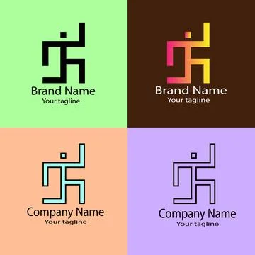 Dynamic Speed ​​Commercial Unique Logo Design for Business Company Illustrazione stock