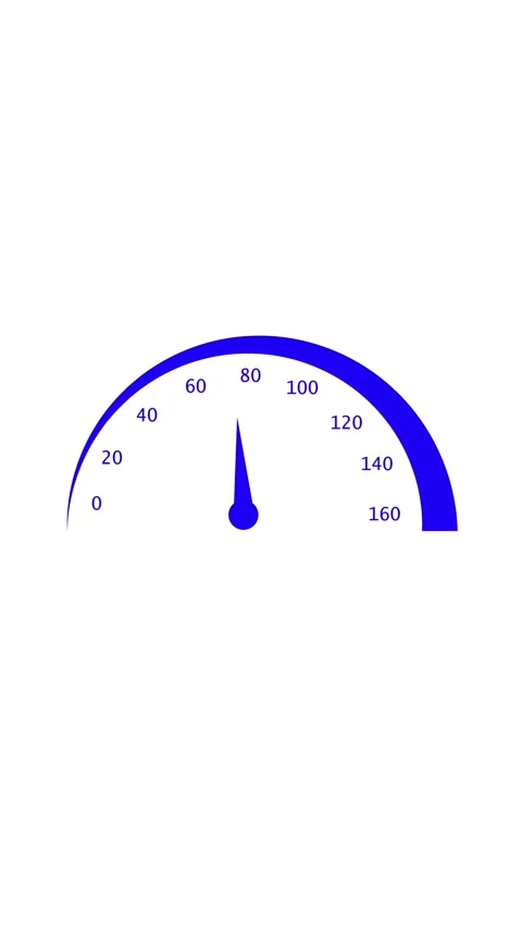 Dynamic speedometer gauge shows rapid acceleration and deceleration motion .. Vídeo Stock 338039407