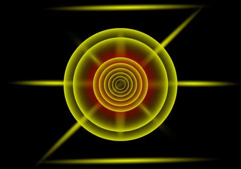 Dynamic spheres in bright colors Illustrazione stock