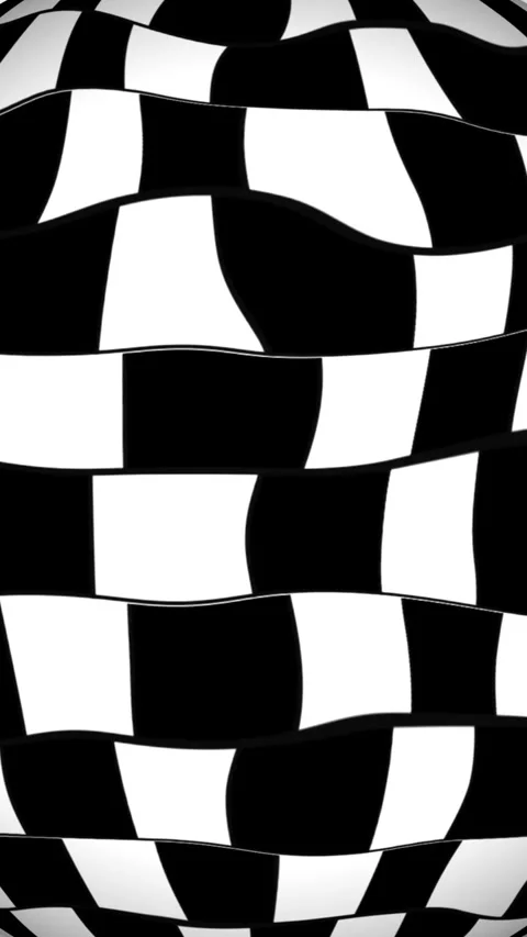 Dynamic spinning checkerboard sphere animation with abstract aesthetics, gr.. Stock Footage 308744689