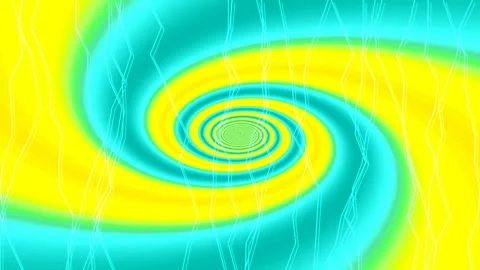 Dynamic spiral energy wave background in deep blue and fiery red tones Stock Footage 339783488