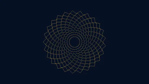 Dynamic spiral intricate circular pattern with intersecting lines Stock Footage 251942233