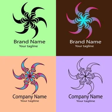 Dynamic Spiral Logo Stock Illustration