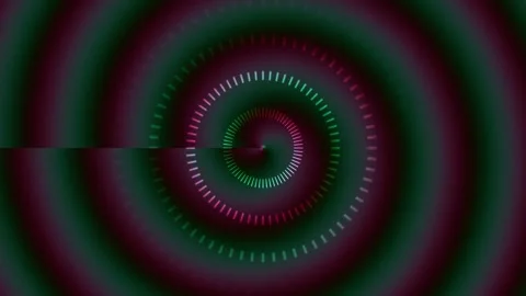 Dynamic spiral pattern with contrasting colors and shapes Stock Footage 338351916