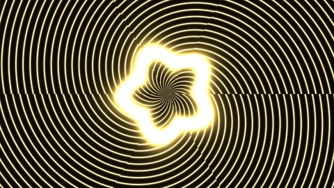 Dynamic spiral pattern creates a glowing star shape with Stock Footage 339452037