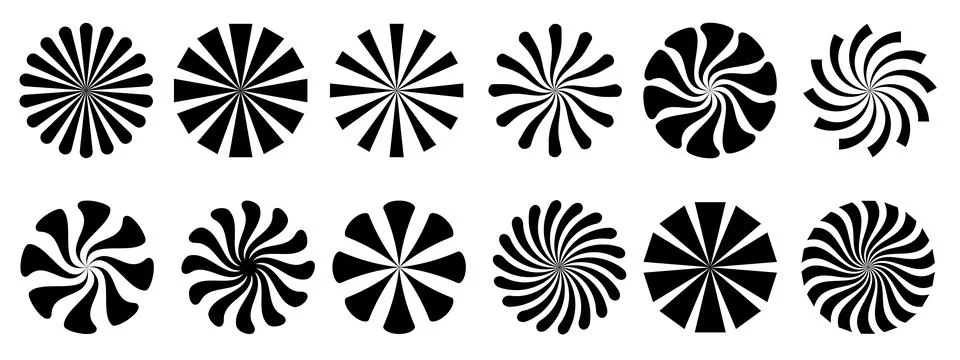 Dynamic Spiral Pattern Designs Perfect for Various Creative Uses and Artist.. Stock Illustration