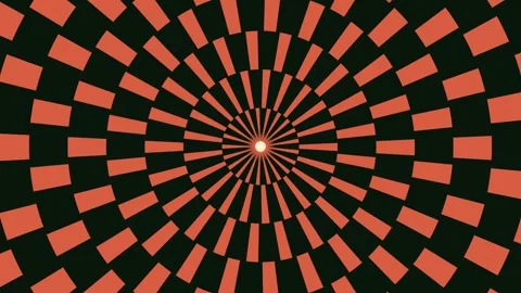 Dynamic spiral pattern with red and black shapes moving Stock Footage 339519061