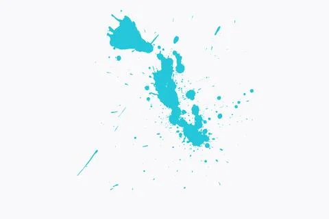 Dynamic Splash in blue Isolated on White Background for Design Stock Illustration
