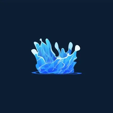 Dynamic splash of blue water. Vector illustration. Illustrazione stock