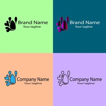 Dynamic Splash Emblem Logo Stock Illustration