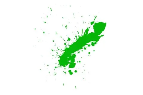 Dynamic Splash in green Isolated on White Background for Design Stock Illustration