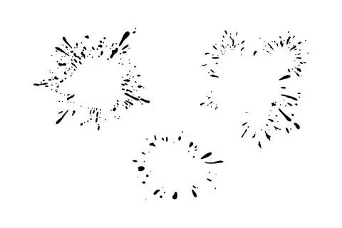 Dynamic splashing stain frames. Dropping stains of some liquid. Vector Stock Illustration