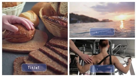 Dynamic Split Screen Slideshow Стоковые After Effects