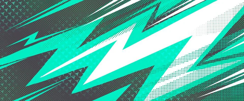 Dynamic sport background with halftone patterns Stock Illustration