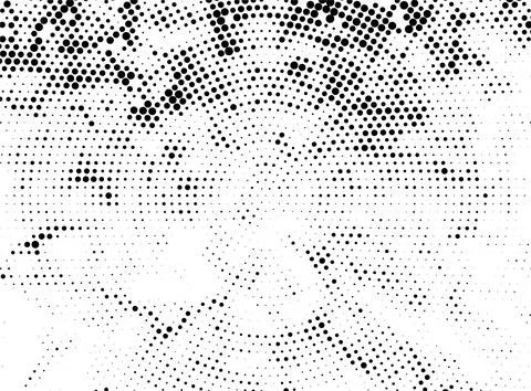 Dynamic Square Halftone Texture, black and white dots background Stock Illustration
