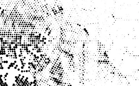 Dynamic Square Halftone Texture, black and white dots background Stock Illustration