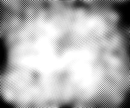 Dynamic Square Halftone Texture, black and white dots background Stock Illustration