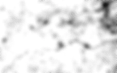 Dynamic Square Halftone Texture, black and white dots background Stock Illustration