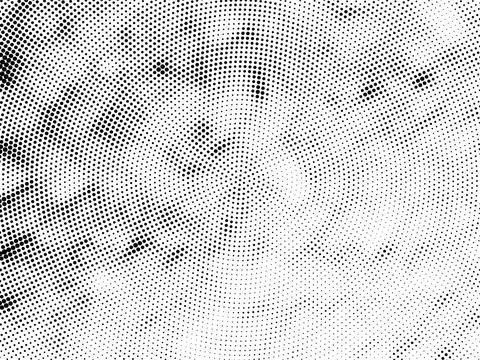 Dynamic Square Halftone Texture, black and white dots background Stock Illustration