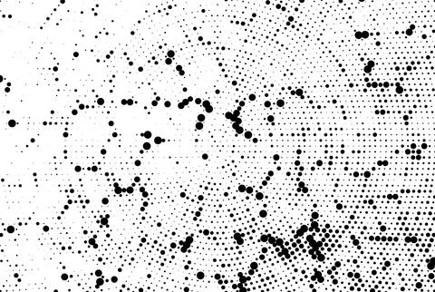 Dynamic Square Halftone Texture, black and white dots background Stock Illustration