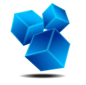 Dynamic Squares Logo Stock Illustration