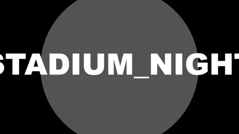 Dynamic Stadium Night animated text reveal with pulsating grey circle for s.. Vídeo Stock 330280215