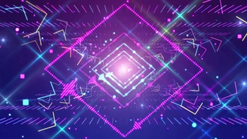 Dynamic stage DJ dance bar Stock Footage 297644844