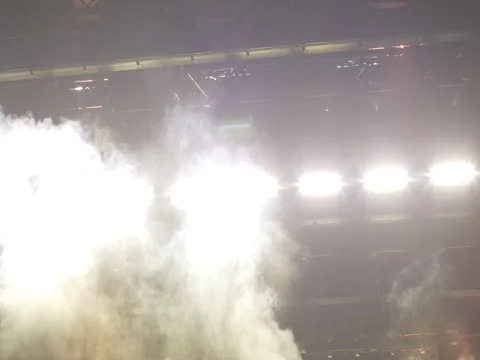 Dynamic Stage Light Show Stock Footage 75619477