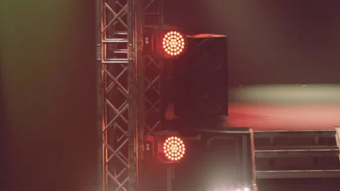 Dynamic Stage Setup With Vibrant Lighting Creating an Energetic Atmosphere Stock Footage 344541758