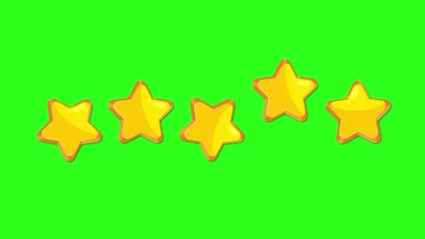 Dynamic Star Bounce on Vibrant Green Background Stock Footage 309164881