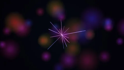 Dynamic Starburst Animation with Bokeh Background Stock Footage 325769880