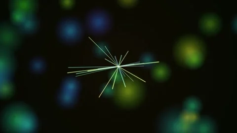 Dynamic Starburst Burst with Bokeh Background Stock Footage 325539043