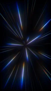 Dynamic starburst light rays on dark space background Stock Illustration
