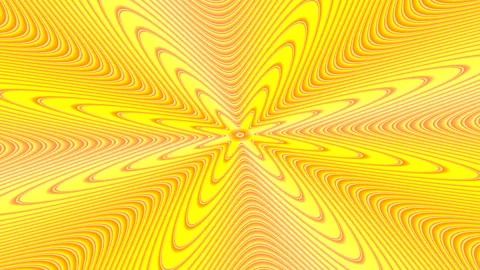 Dynamic Starburst Patterns with Vibrant Yellow Tones and Flowing Lines Video stock 291097567
