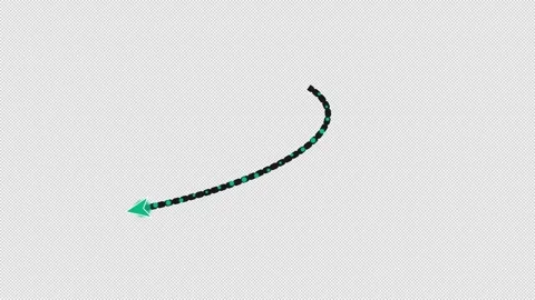 Dynamic Stardust Dotted Trail Motion Arrow Transparent Overlay Animation Stock Footage 346156613