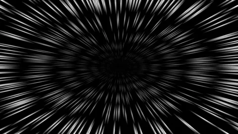 Dynamic Starfield Warp with Striped Patterns and Bright Light Effects Video stock 291090549