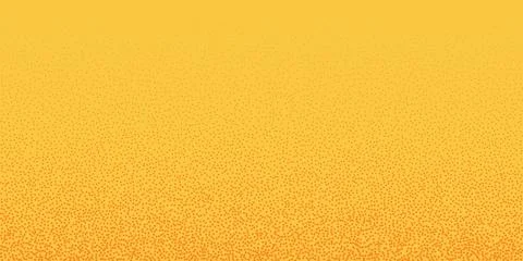 Dynamic Stipple Dots Yellow and Orange Gradient. Hand-Drawn Abstract Texture Stock Illustration
