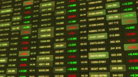 Dynamic Stock Market Data Exchange Displaying Real-Time Updates, Trends, and Видео 339161620