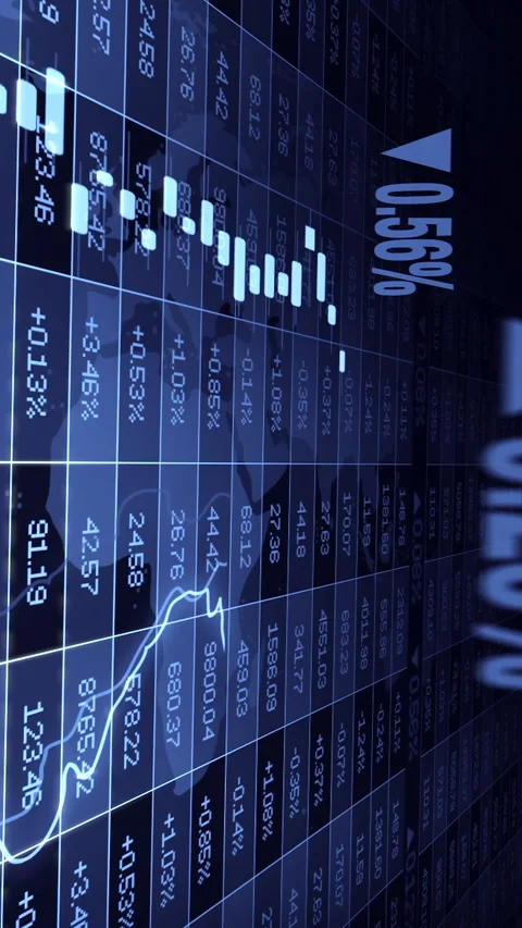 Dynamic Stock Market Data Visualization for Comprehensive Financial Stock Footage 287216129