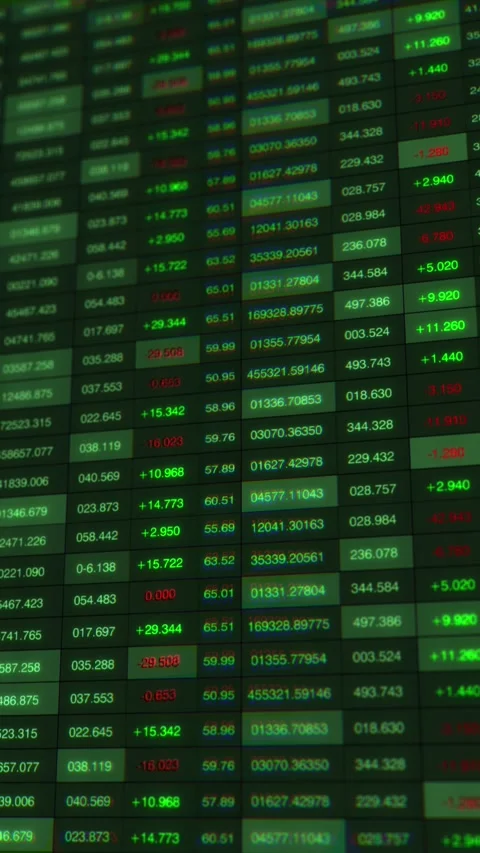 Dynamic Stock Market Data Visualization: Capturing Real-Time Changes in Trading Stock Footage 341824795
